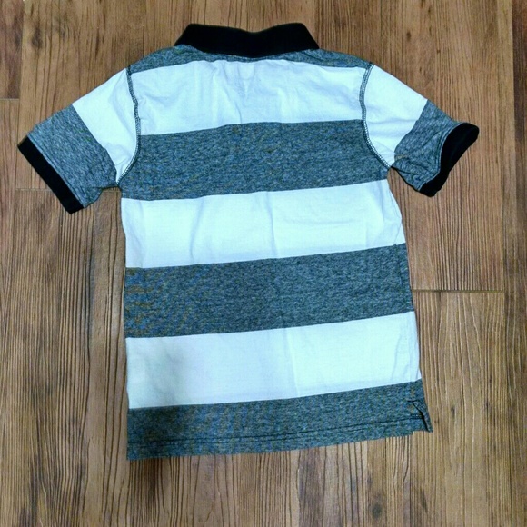 Wrangler Black & White Striped Polo Shirt - Picture 2 of 3